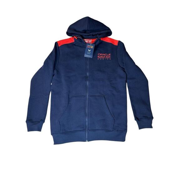 Oracle Red Bull Racing Hoodie Mens SMALL Blue Red Full Zip Sweatshirt - Picture 1 of 10